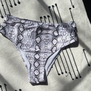 Snakeskin Print Bikini Bottom